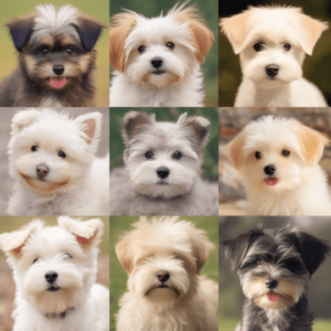 collage of hypo allergenic dogs